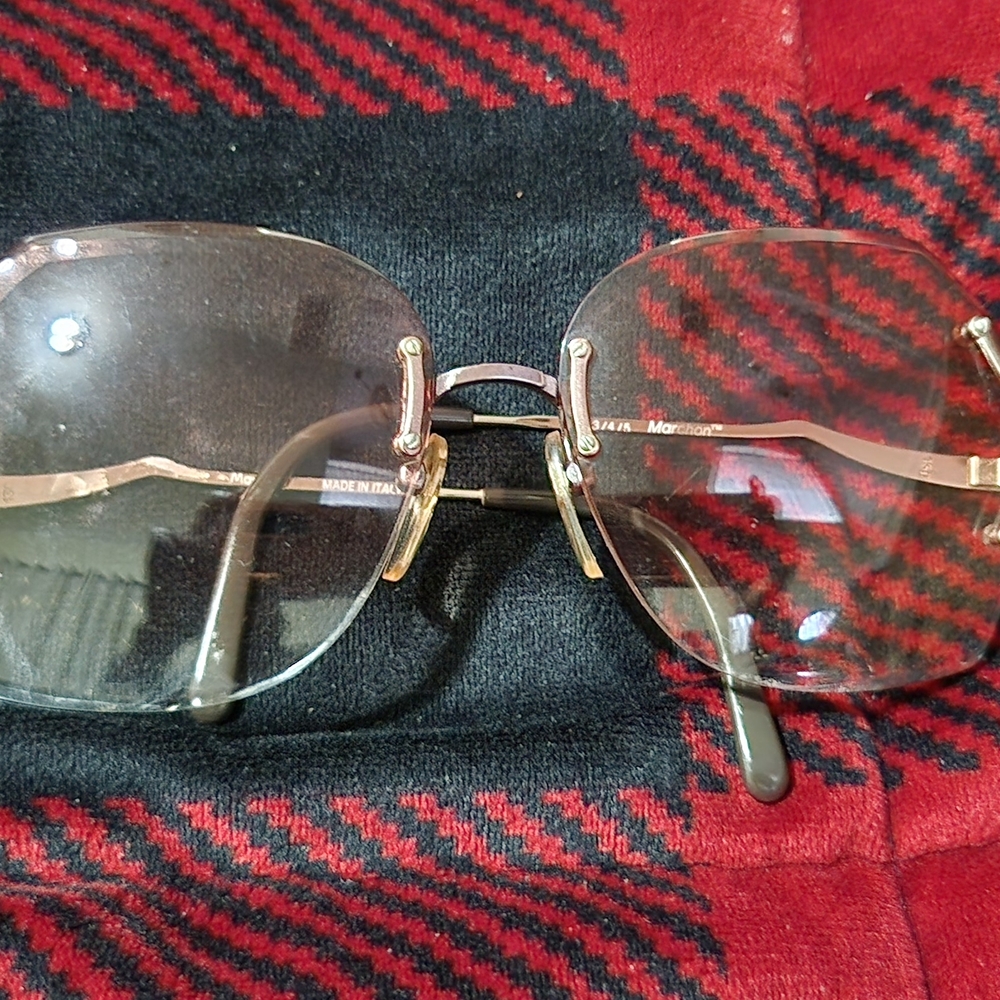 Gold Rimless Sunglasses